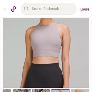 Lululemon high energy bra 8 purple grey color high neck